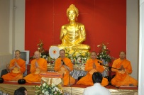 The eight-foot Buddha image which had pride of place in the main shrine room of the first Dhammakaya temple in Salford, Greater Manchester was rescued from a roadside in Cardiff.